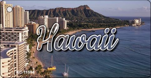 KC-11594 Hawaii Beach Key Chain KC - 1.5 x 3 in.