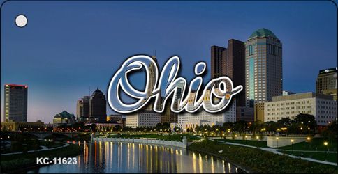 KC-11623 Ohio River City Skyline Key Chain - 1.5 x 3 in.