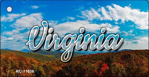 KC-11636 Virginia Mountain Range Key Chain - 1.5 x 3 in.