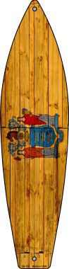 Picture of Smart Blonde SB-129 New Jersey State Flag Novelty Surfboard - 17 x 4.5 in.