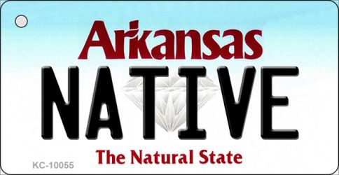 KC-10055 Native Arkansas State License Plate Key Chain - 1.5 x 3 in.