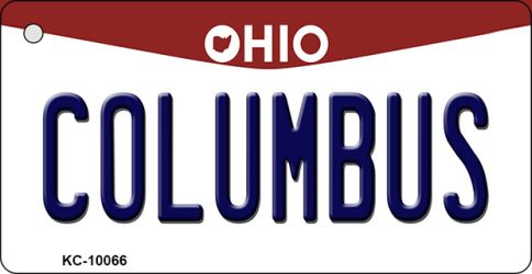 KC-10066 Columbus Ohio State License Plate Key Chain - 1.5 x 3 in.