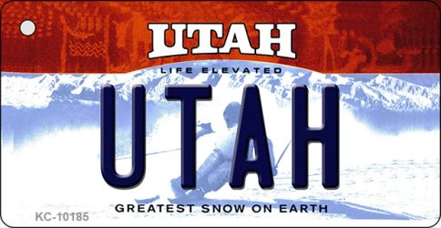 KC-10185 Utah State License Plate Key Chain - 1.5 x 3 in.