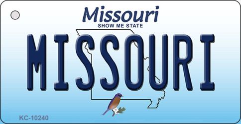 KC-10240 Missouri State License Plate Key Chain - 1.5 x 3 in.