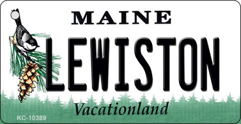 KC-10389 Lewiston Maine State License Plate Key Chain - 1.5 x 3 in.
