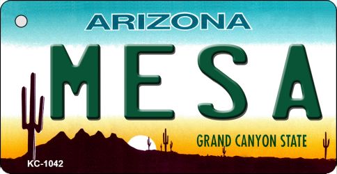 SMART BLONDE Mesa Arizona State License Plate Tag Key Chain KC-1042