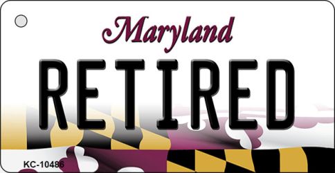 KC-10486 Retired Maryland State License Plate Key Chain - 3.5 x 2 in.