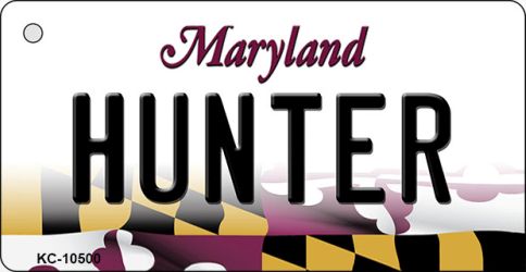 KC-10500 Hunter Maryland State License Plate Key Chain - 3.5 x 2 in.