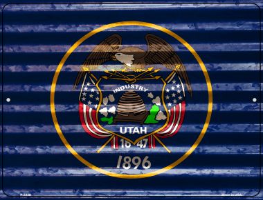 P-2358 Utah Flag Novelty Parking Sign - 9 x 12 in.