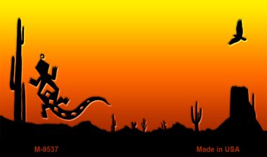 M-9537 Lizard Sunset Arizona Western State License Plate Magnet - 3.5 x 2 in.