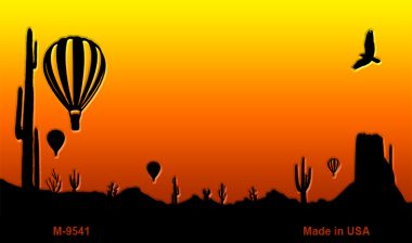 SMART BLONDE Balloon Sunset Arizona Western State License Plate Tag Magnet M-9541