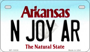 N Joy AR Arkansas Novelty Metal Motorcycle Plate MP-10036