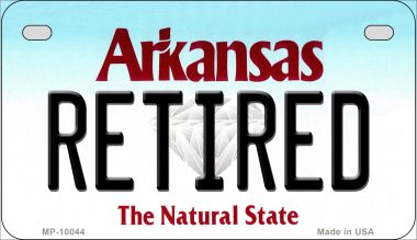 Retired Arkansas Novelty Metal Motorcycle Plate MP-10044
