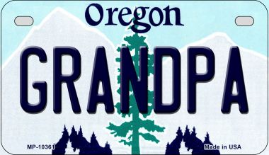 Grandpa Oregon Novelty Metal Motorcycle Plate MP-10361