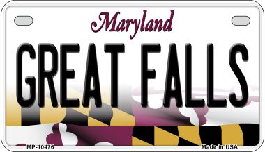 Great Falls Maryland Novelty Metal Motorcycle Plate MP-10476