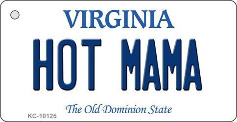 KC-10125 Hot Mama Virginia State License Plate Key Chain - 1.5 x 3 in.