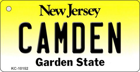 KC-10152 Camden New Jersey State License Plate Key Chain - 1.5 x 3 in.