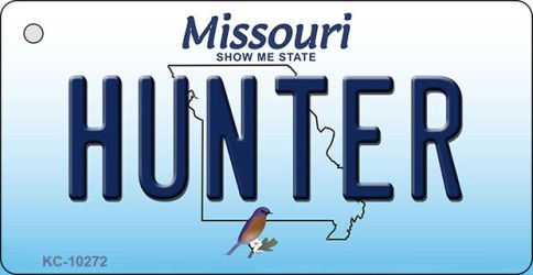 KC-10272 Hunter Missouri State License Plate Key Chain - 1.5 x 3 in.