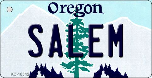 KC-10342 Salem Oregon State License Plate Key Chain - 1.5 x 3 in.