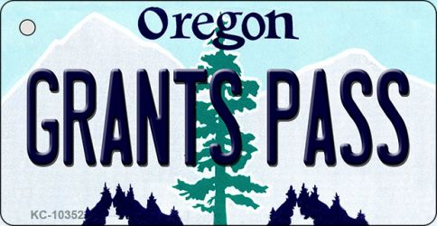 KC-10352 Grants Pass Oregon State License Plate Key Chain - 1.5 x 3 in.