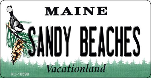 KC-10398 Sandy Beaches Maine State License Plate Key Chain - 1.5 x 3 in.
