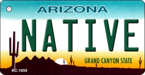 KC-1055 Native Arizona State License Plate Key Chain - 3.5 x 2 in.