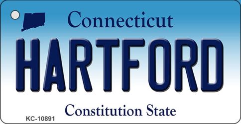 KC-10891 Hartford Connecticut State License Plate Key Chain - 1.5 x 3 in.