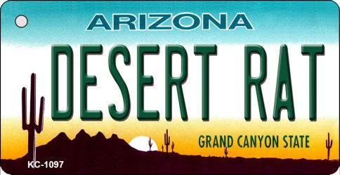 KC-1097 Desert Rat Arizona State License Plate Key Chain - 3.5 x 2 in.