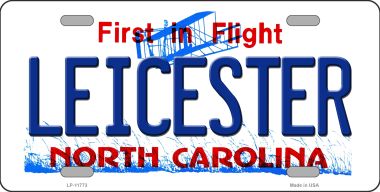 6 x 12 in. Leicester North Carolina State Novelty License Plate