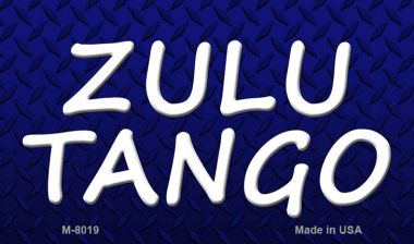 M-8019 3.5 x 2 in. Zulu Tango Novelty Magnet
