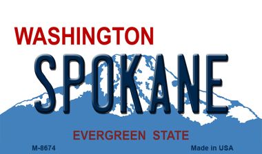 M-8674 3.5 x 2 in. Spokane Washington State License Plate Magnet