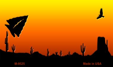 SMART BLONDE Arrowhead Sunset Arizona Western State License Plate Tag Magnet M-9525