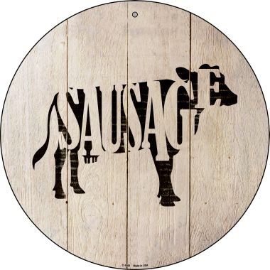SMART BLONDE Pigs Make Ham Novelty Metal Circular Sign C-1075