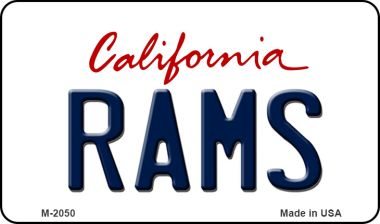 M-2050 3.5 x 2 in. Rams California State License Plate Magnet