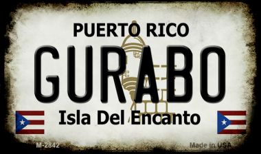 M-2842 3.5 x 2 in. Gurabo Puerto Rico State License Plate Magnet