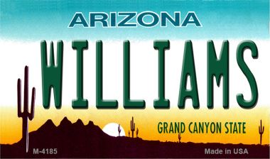 SMART BLONDE Williams Arizona State License Plate Tag Magnet M-4185