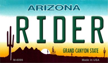 Rider Arizona State License Plate Tag Magnet M-6099