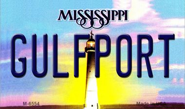 SMART BLONDE Gulfport Mississippi State License Plate Tag Magnet M-6554