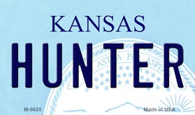 M-6620 3.5 x 2 in. Hunter Kansas State License Plate Novelty Magnet