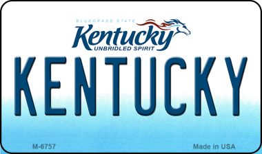 M-6757 3.5 x 2 in. Kentucky State License Plate Novelty Magnet