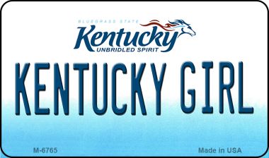 SMART BLONDE Kentucky Girl State License Plate Tag Novelty Magnet M-6765