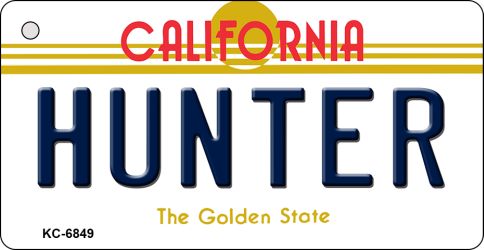 KC-6849 3.5 x 2 in. Hunter California State License Plate Key Chain