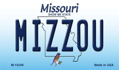 M-10249 3.5 x 2 in. Mizzou Missouri State License Plate Magnet