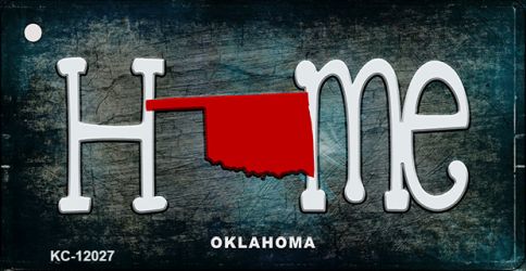 KC-12027 1.5 x 3 in. Oklahoma Home State Outline Novelty Key Chain