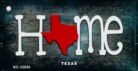 KC-12034 1.5 x 3 in. Texas Home State Outline Novelty Key Chain