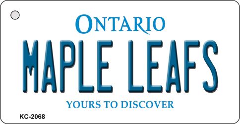 KC-2068 1.5 x 3 in. Maple Leafs Ontario State License Plate Key Chain
