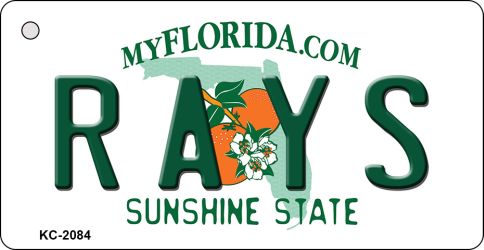 KC-2084 1.5 x 3 in. Rays Florida State License Plate Key Chain