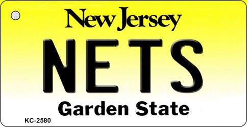 SMART BLONDE Nets New Jersey State License Plate Tag Key Chain KC-2580