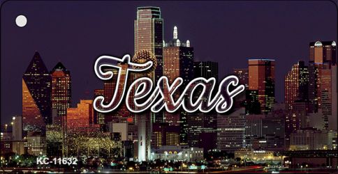 KC-11632 1.5 x 3 in. Texas Open Mountain Road Key Chain