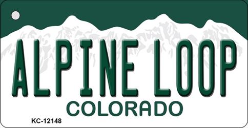 KC-12148 1.5 x 3 in. Alpine Loop Colorado Novelty Metal Key Chain
